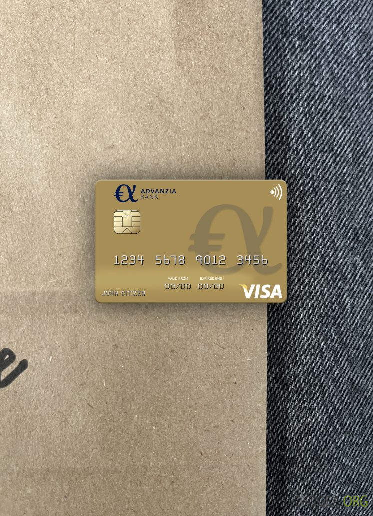 Photolook de la carte visa Luxembourg Advanzia Bank recto